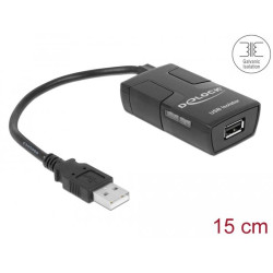 Адаптер Delock USB Isolator with 5 kV Isolation, 1 x USB 1.1 type-A male (host), 1 x USB 1.1 type-A female (device, 1 x DC jack, 15cm Адаптер Delock USB Isolator with 5 kV Isolation, 1 x USB 1.1 type-A male (host), 1 x USB 1.1 type-A female (device, 1 x DC jack, 15cm