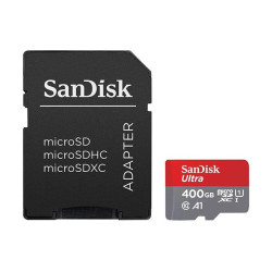SanDisk Memory card Ultra microSDXC, 400GB + SD Adapter + 98MB/s Class 10 UHS-I A1 SanDisk Memory card Ultra microSDXC, 400GB + SD Adapter + 98MB/s Class 10 UHS-I A1