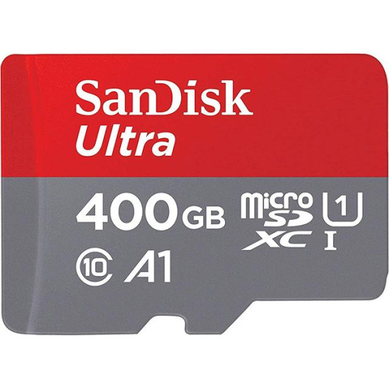 SanDisk Карта памет Ultra microSDXC,400GB + SD Adapter + 98MB/s Class 10 UHS-I A1 SanDisk Карта памет Ultra microSDXC,400GB + SD Adapter + 98MB/s Class 10 UHS-I A1