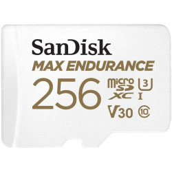 Memory card SANDISK MAX Endurance micro SDXC UHD, SD Adapter, 256GB, Class 10 Memory card SANDISK MAX Endurance micro SDXC UHD, SD Adapter, 256GB, Class 10
