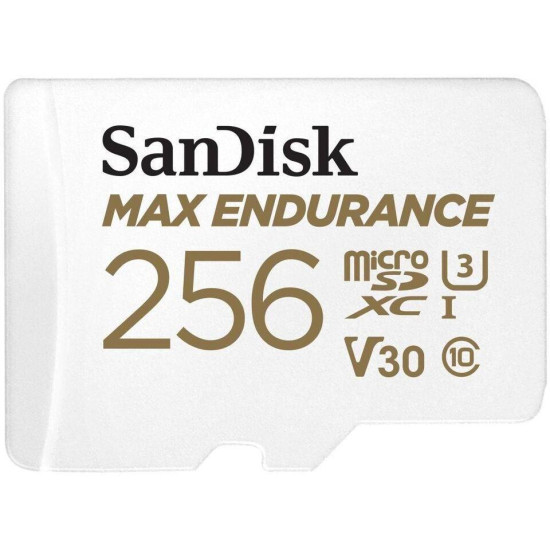 Карта памет SANDISK MAX Endurance, SD Адаптер, micro SDXC UHD, V30, 256GB, Class 10 Карта памет SANDISK MAX Endurance, SD Адаптер, micro SDXC UHD, V30, 256GB, Class 10