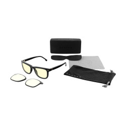 GUNNAR Cupertino Onyx set with two types of glass Amber and Clear with case