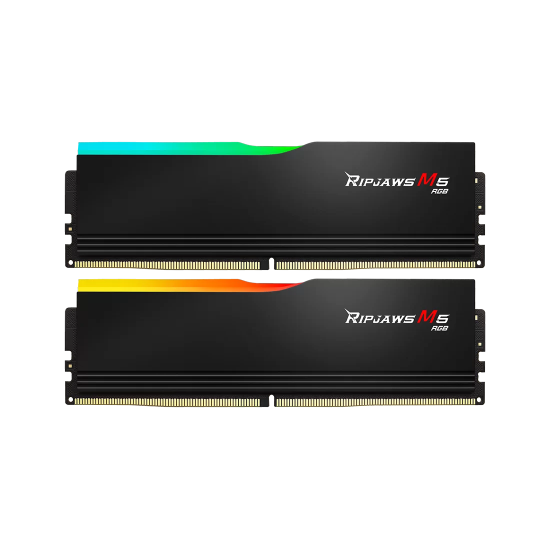 Памет G.SKILL Ripjaws M5 RGB Black 64GB(2x32GB) DDR5-6000 - Intel XMP Памет G.SKILL Ripjaws M5 RGB Black 64GB(2x32GB) DDR5-6000 - Intel XMP