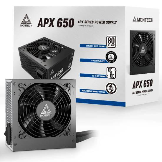 Montech захранване PSU 650W - APX - 80 Plus White Montech захранване PSU 650W - APX - 80 Plus White