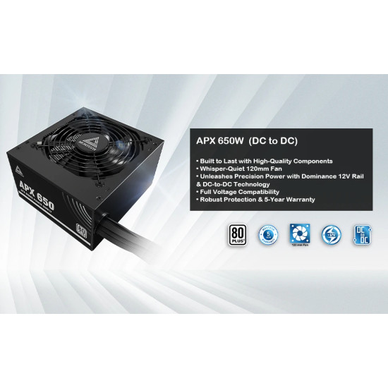 Montech захранване PSU 650W - APX - 80 Plus White Montech захранване PSU 650W - APX - 80 Plus White