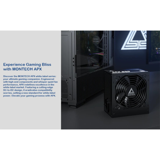 Montech захранване PSU 650W - APX - 80 Plus White Montech захранване PSU 650W - APX - 80 Plus White