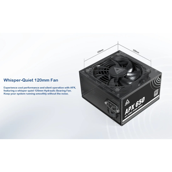 Montech захранване PSU 650W - APX - 80 Plus White Montech захранване PSU 650W - APX - 80 Plus White