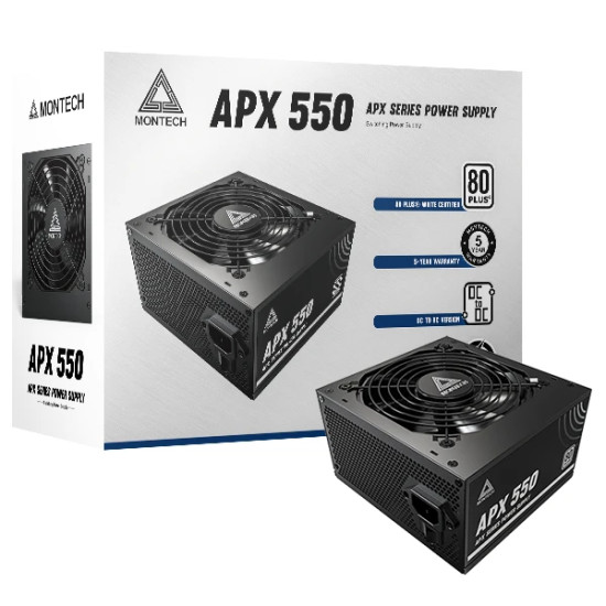 Montech захранване PSU 550W - APX - 80 Plus White Montech захранване PSU 550W - APX - 80 Plus White