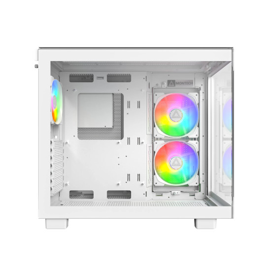 Montech кутия KING 65 Pro, Dual Chamber Mid-tower Case, 3 ARGB Fans, White Montech кутия KING 65 Pro, Dual Chamber Mid-tower Case, 3 ARGB Fans, White
