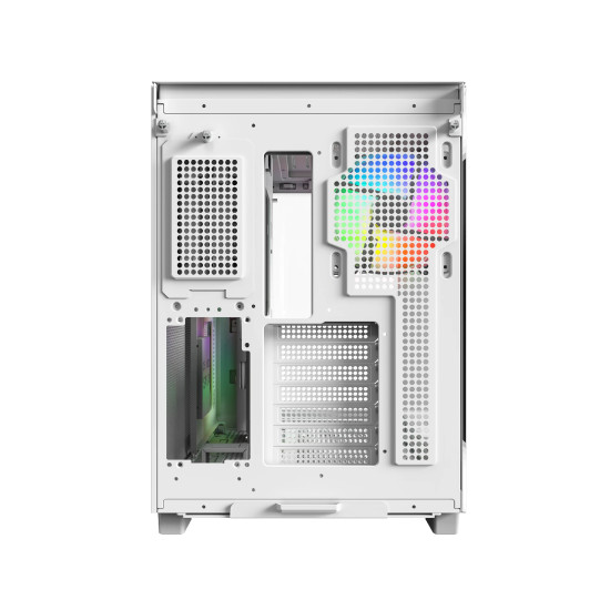 Montech кутия KING 65 Pro, Dual Chamber Mid-tower Case, 3 ARGB Fans, White Montech кутия KING 65 Pro, Dual Chamber Mid-tower Case, 3 ARGB Fans, White