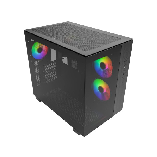 Montech кутия KING 65 Pro, Dual Chamber Mid-tower Case, 3 ARGB Fans, Black Montech кутия KING 65 Pro, Dual Chamber Mid-tower Case, 3 ARGB Fans, Black