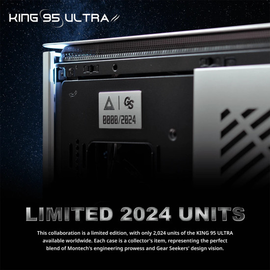 Montech кутия KING 95 Ultra, Dual Chamber Mid-tower Case, 6 ARGB Fans, Aluminium, Space Grey Montech кутия KING 95 Ultra, Dual Chamber Mid-tower Case, 6 ARGB Fans, Aluminium, Space Grey