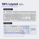 VGN безжична геймърска механична клавиатура Wireless Gaming Mechanical Keyboard - V98 PRO V2 Limited Black Glow - Kailh Arctic Switches, BT5.0, 2.4G, RGB VGN безжична геймърска механична клавиатура Wireless Gaming Mechanical Keyboard - V98 PRO V2 Limited Black Glow - Kailh Arctic Switches, BT5.0, 2.4G, RGB