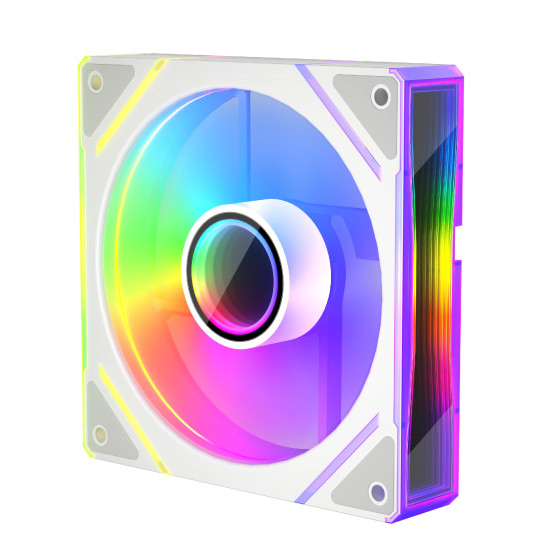 1stPlayer вентилатор Fan 120mm FCR(AP)-WH - Infinity Mirror ARGB, REVERSE - White 1stPlayer вентилатор Fan 120mm FCR(AP)-WH - Infinity Mirror ARGB, REVERSE - White