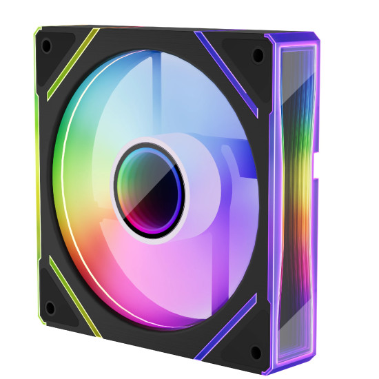1stPlayer вентилатор Fan 120mm FCR(AP) - Infinity Mirror ARGB, REVERSE - Black 1stPlayer вентилатор Fan 120mm FCR(AP) - Infinity Mirror ARGB, REVERSE - Black