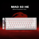 Madlions професионална геймърска механична клавиатура Professional Gaming Mechanical Keyboard MAD 60 HE RGB - 1K, Magnetic Amber Pro Switches - White Madlions професионална геймърска механична клавиатура Professional Gaming Mechanical Keyboard MAD 60 HE RGB - 1K, Magnetic Amber Pro Switches - White
