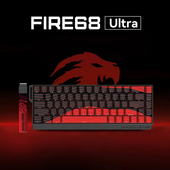 Madlions професионална геймърска механична клавиатура Professional Gaming Mechanical Keyboard FIRE 68 ULTRA - 8K, Gateron Magnetic Jade Switches - Black Madlions професионална геймърска механична клавиатура Professional Gaming Mechanical Keyboard FIRE 68 ULTRA - 8K, Gateron Magnetic Jade Switches - Black