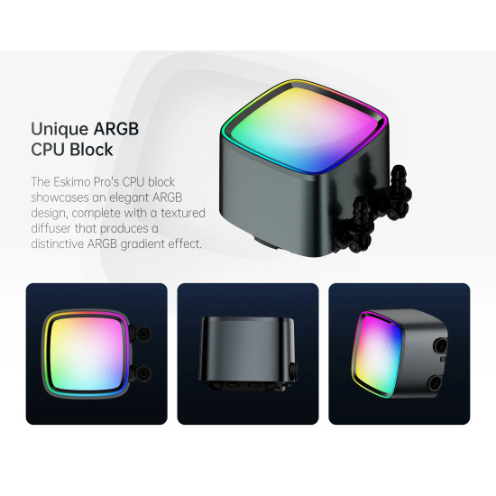 Geometric Future водно охлаждане Water Cooling - Eskimo Pro 360 White - Addressable RGB, LGA1851/AM5 Geometric Future водно охлаждане Water Cooling - Eskimo Pro 360 White - Addressable RGB, LGA1851/AM5