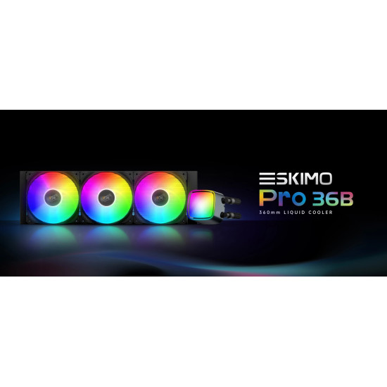 Geometric Future водно охлаждане Water Cooling - Eskimo Pro 360 Black - Addressable RGB, LGA1851/AM5 Geometric Future водно охлаждане Water Cooling - Eskimo Pro 360 Black - Addressable RGB, LGA1851/AM5