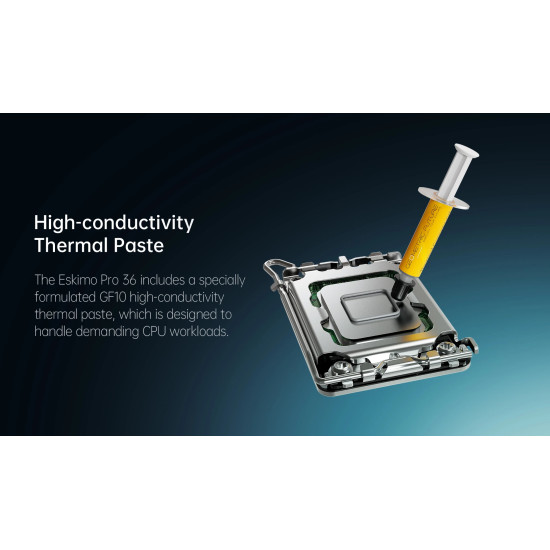 Geometric Future водно охлаждане Water Cooling - Eskimo Pro 360 Black - Addressable RGB, LGA1851/AM5 Geometric Future водно охлаждане Water Cooling - Eskimo Pro 360 Black - Addressable RGB, LGA1851/AM5