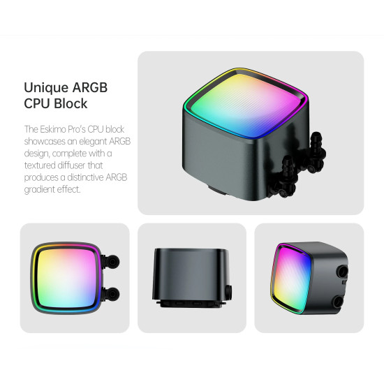 Geometric Future водно охлаждане Water Cooling - Eskimo Pro 420 White - Addressable RGB, LGA1851/AM5 Geometric Future водно охлаждане Water Cooling - Eskimo Pro 420 White - Addressable RGB, LGA1851/AM5