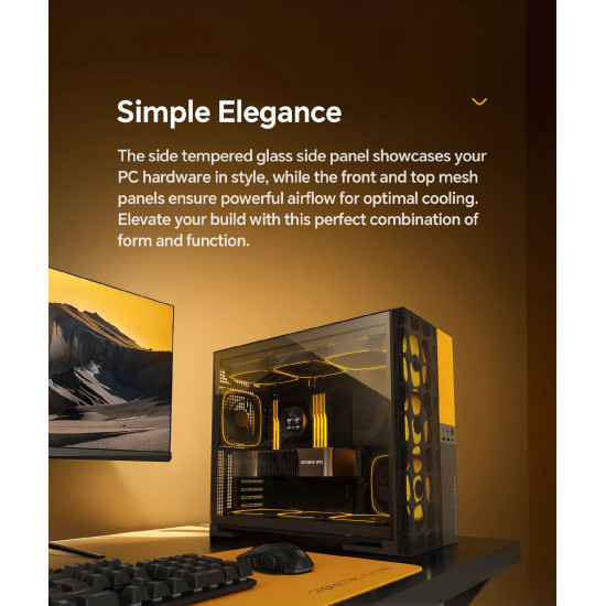 Geometric Future кутия Case EATX - Model 5 Vent Black/Yellow - 5 x 140 mm aRGB fans included Geometric Future кутия Case EATX - Model 5 Vent Black/Yellow - 5 x 140 mm aRGB fans included