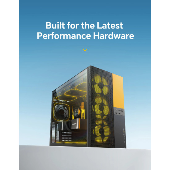 Geometric Future кутия Case EATX - Model 5 Vent Black/Yellow - 5 x 140 mm aRGB fans included Geometric Future кутия Case EATX - Model 5 Vent Black/Yellow - 5 x 140 mm aRGB fans included