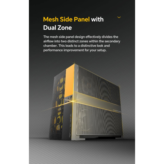Geometric Future кутия Case EATX - Model 5 Vent Black/Yellow - 5 x 140 mm aRGB fans included Geometric Future кутия Case EATX - Model 5 Vent Black/Yellow - 5 x 140 mm aRGB fans included