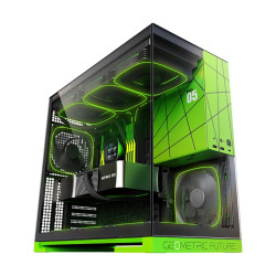 Geometric Future кутия Case EATX - Model 5 Black/Green, NVIDIA style limited edition - 5 x 140 mm aRGB fans included Geometric Future кутия Case EATX - Model 5 Black/Green, NVIDIA style limited edition - 5 x 140 mm aRGB fans included