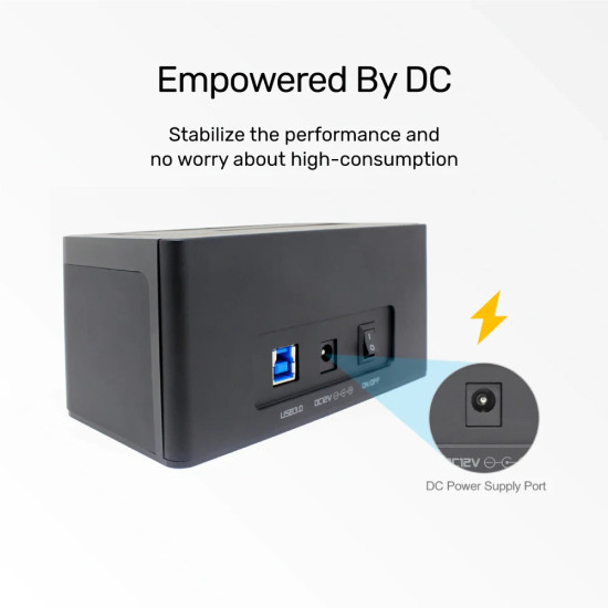 Unitek докинг станция Storage - HDD/SSD Dock - 2.5 and 3.5 inch USB3.0 - Y-1078 Unitek докинг станция Storage - HDD/SSD Dock - 2.5 and 3.5 inch USB3.0 - Y-1078