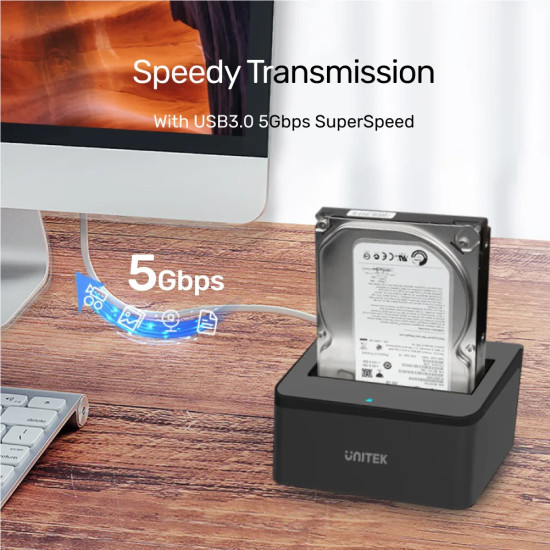Unitek докинг станция Storage - HDD/SSD Dock - 2.5 and 3.5 inch USB3.0 - Y-1078 Unitek докинг станция Storage - HDD/SSD Dock - 2.5 and 3.5 inch USB3.0 - Y-1078