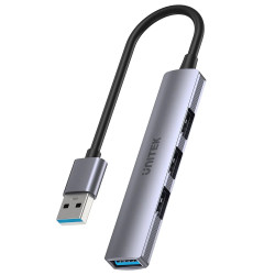 Unitek хъб USB3.0/2.0 HUB 4 port uHUB Q4 - USB-A input - USB3.0 x 1, USB2.0 x 3 - H1208A Unitek хъб USB3.0/2.0 HUB 4 port uHUB Q4 - USB-A input - USB3.0 x 1, USB2.0 x 3 - H1208A