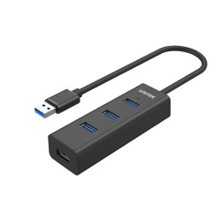 Unitek хъб USB3.0 HUB 4 port, 1.2m cable, aux USB-C power input - Y-3089V01 Unitek хъб USB3.0 HUB 4 port, 1.2m cable, aux USB-C power input - Y-3089V01