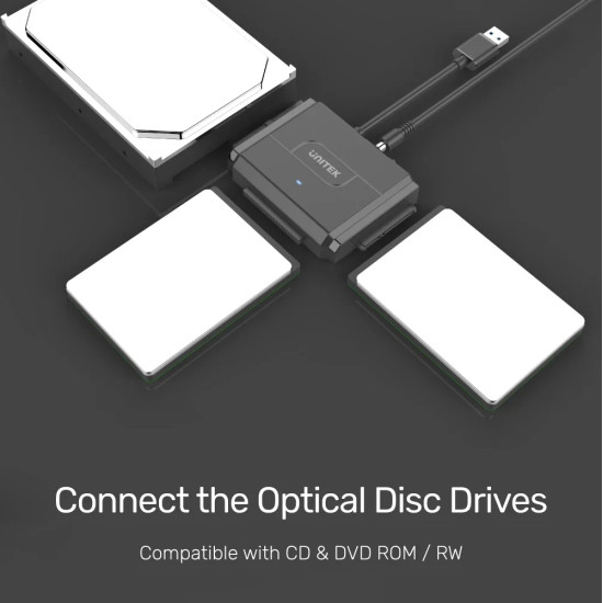 Unitek Кабел USB to IDE+SATA - SmartLink Trinity - Y-3324 Unitek Кабел USB to IDE+SATA - SmartLink Trinity - Y-3324