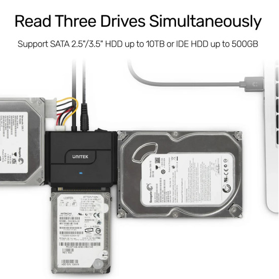 Unitek Кабел USB to IDE+SATA - SmartLink Trinity - Y-3324 Unitek Кабел USB to IDE+SATA - SmartLink Trinity - Y-3324