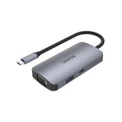 Unitek докинг станция Docking Station Type-C 5-in-1 - uHUB P5 Trio D1051A - USB-C PD100W x 1, HDMI x 2, VGA, USB3.0 x 1 Unitek докинг станция Docking Station Type-C 5-in-1 - uHUB P5 Trio D1051A - USB-C PD100W x 1, HDMI x 2, VGA, USB3.0 x 1