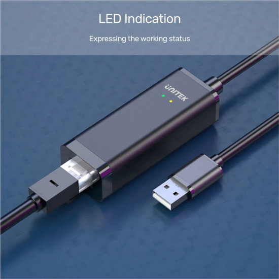 Unitek адаптер USB to LAN 100Mbps black - Y-1468 Unitek адаптер USB to LAN 100Mbps black - Y-1468