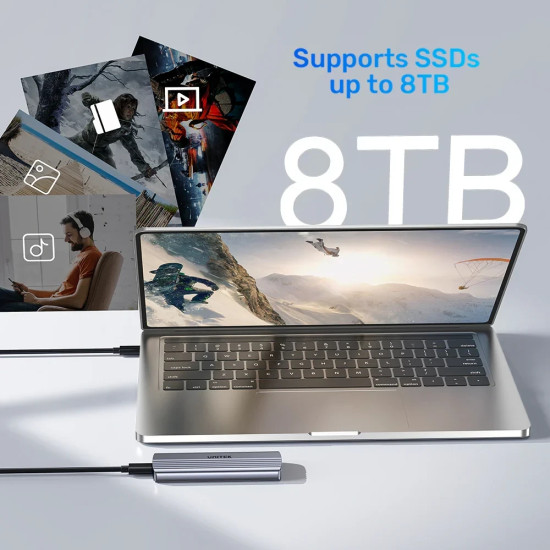 Unitek външна кутия за диск Storage - Case - M.2 NVMe M-key 10 Gbps - S1241B Unitek външна кутия за диск Storage - Case - M.2 NVMe M-key 10 Gbps - S1241B