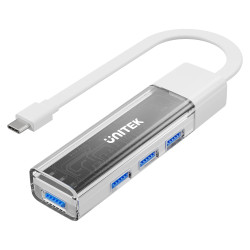 Unitek хъб USB-C/USB-A 3.0 HUB 4 port, Bi-Directional, Detachable Cable, White - H1319AWH01 Unitek хъб USB-C/USB-A 3.0 HUB 4 port, Bi-Directional, Detachable Cable, White - H1319AWH01