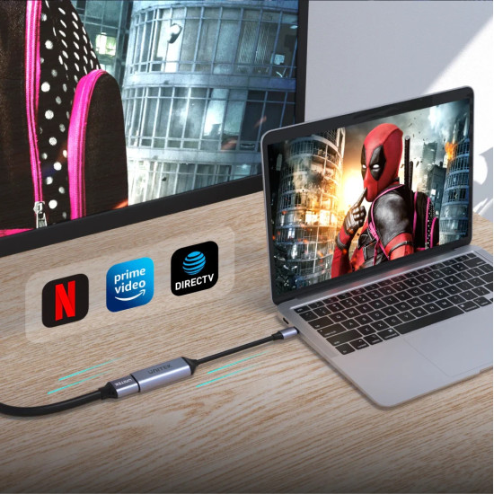 Unitek Адаптер Adapter USB-C M / HDMI 2.1 F - 8K, 120Hz, Aluminium - V1416B Unitek Адаптер Adapter USB-C M / HDMI 2.1 F - 8K, 120Hz, Aluminium - V1416B