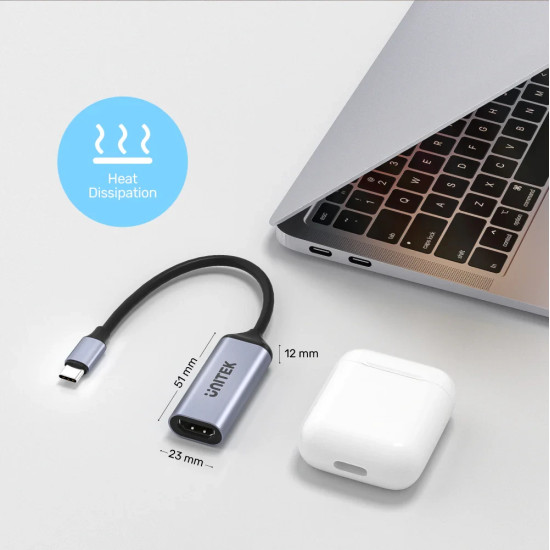 Unitek Адаптер Adapter USB-C M / HDMI 2.1 F - 8K, 120Hz, Aluminium - V1416B Unitek Адаптер Adapter USB-C M / HDMI 2.1 F - 8K, 120Hz, Aluminium - V1416B