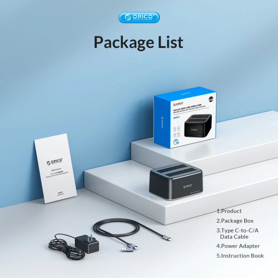 Orico докинг станция Storage - HDD/SSD Dock - 2.5/3.5 inch USB-C/USB-A - 6819C3-V1 Orico докинг станция Storage - HDD/SSD Dock - 2.5/3.5 inch USB-C/USB-A - 6819C3-V1