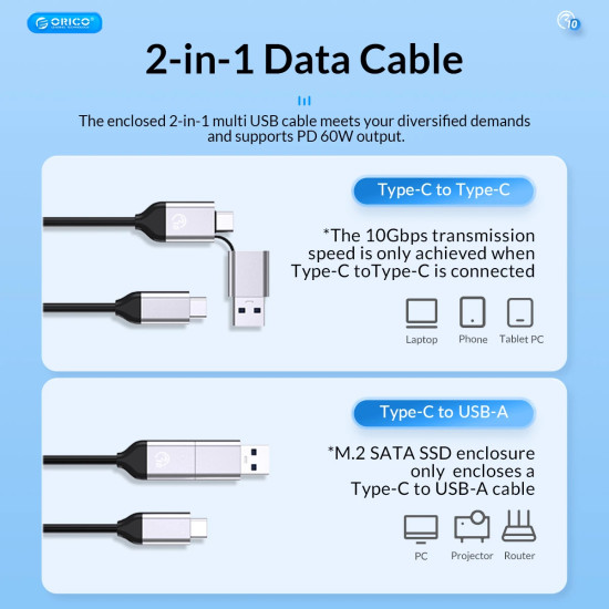Orico докинг станция Storage - HDD/SSD Dock - 2 BAY Offline Clone 2.5/3.5 USB-C/USB-A - 6626C3-C-V1 Orico докинг станция Storage - HDD/SSD Dock - 2 BAY Offline Clone 2.5/3.5 USB-C/USB-A - 6626C3-C-V1