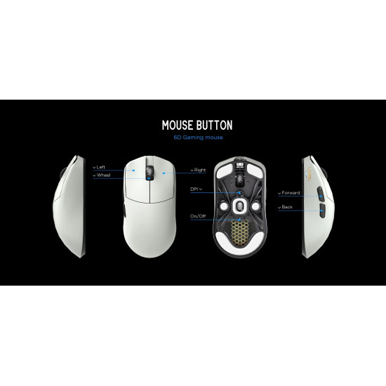 Lamzu професионална геймърска мишка MAYA X 8K - Wireless Gaming Mouse - Cloud Grey Lamzu професионална геймърска мишка MAYA X 8K - Wireless Gaming Mouse - Cloud Grey