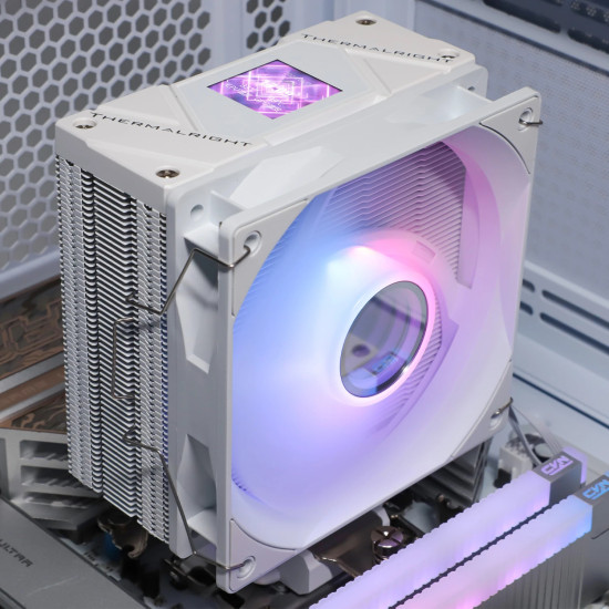 Thermalright охладител CPU Cooler Assassin Spirit 120 Vision A-RGB White - LCD Display, Infinity Mirror