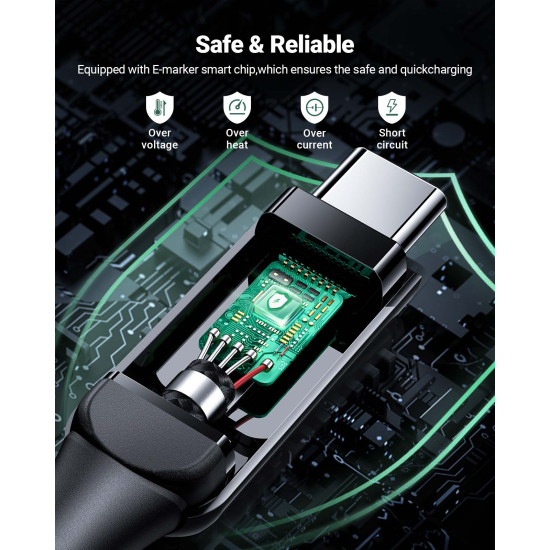 Acefast Кабел USB-C to USB-C Cable 100W 1.2m with LED display - C7-03 - Black Acefast Кабел USB-C to USB-C Cable 100W 1.2m with LED display - C7-03 - Black