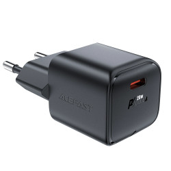 Acefast Универсално зарядно за стена Charger Wall GaN PD20W - A73 Mini - USB-C x 1, Black Acefast Универсално зарядно за стена Charger Wall GaN PD20W - A73 Mini - USB-C x 1, Black