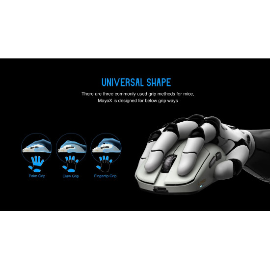 Lamzu професионална геймърска мишка MAYA X 8K - Wireless Gaming Mouse - White Lamzu професионална геймърска мишка MAYA X 8K - Wireless Gaming Mouse - White
