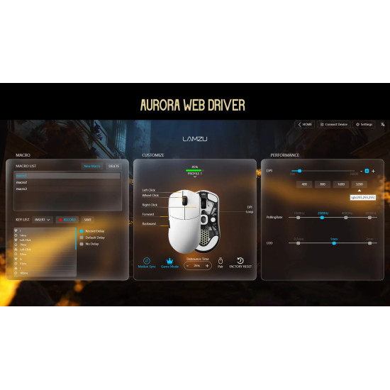Lamzu професионална геймърска мишка MAYA X 8K - Wireless Gaming Mouse - White Lamzu професионална геймърска мишка MAYA X 8K - Wireless Gaming Mouse - White