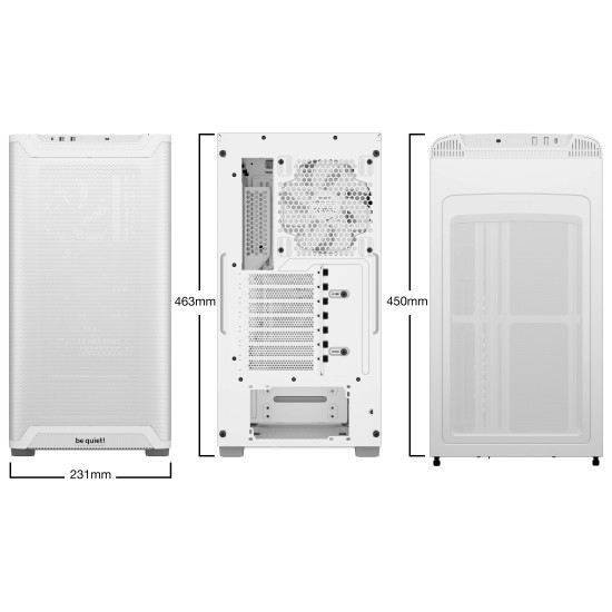 be quiet! кутия Case ATX - Pure Base 501 Airflow Window White